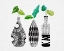 Picture of BW TRIBAL VASES WIDE