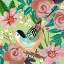 Picture of BIRD AND FLORWERS