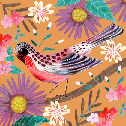 Picture of BIRD AND FLOWERS