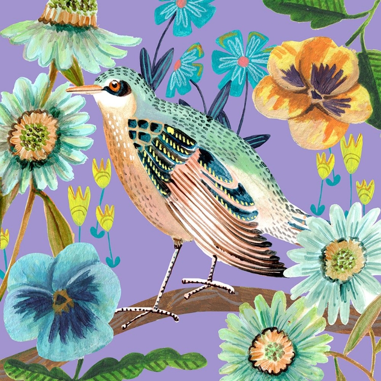 Picture of BIRD AND FLOWERS