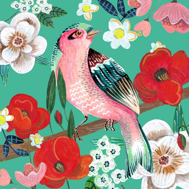 Picture of BIRD AND FLOWERS