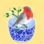 Picture of ROBIN AND BLUE BOWL