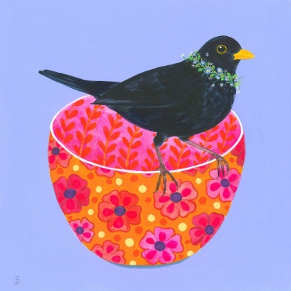 Picture of BLACKBIRD AND DECORATIVE BOWL