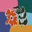 Picture of RETRO MINIMAL FLOWER I