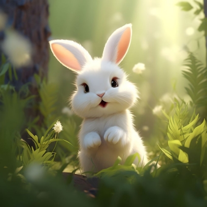 Picture of CUTE WHITE BUNNY
