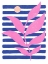 Picture of SUNRISE - PINK LEAVES ON A STRIPED BACKGROUND