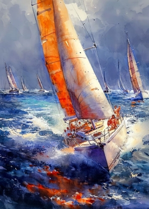 Picture of YACHT RACING SPORT ART 25
