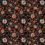 Picture of COOL FLORALS ORANGE ON BLACK