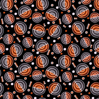 Picture of ORANGE GRAY CIRCLES GALORE