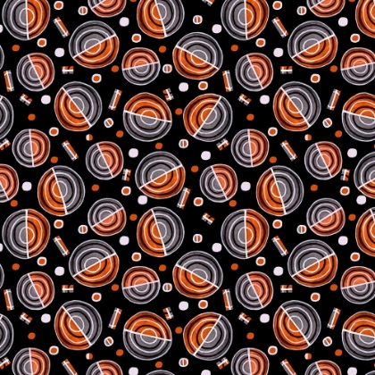 Picture of ORANGE GRAY CIRCLES GALORE