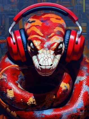 Picture of SNAKE WITH HEADPHONES ANIMAL