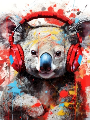 Picture of KOALA WITH HEADPHONES ANIMAL