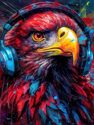 Picture of EAGLE WITH HEADPHONES ANIMAL