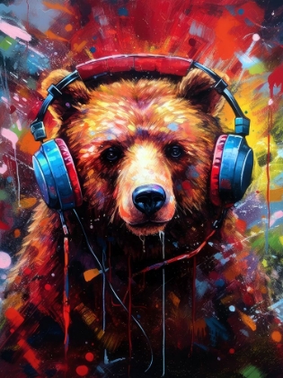 Picture of BEAR WITH HEADPHONES ANIMAL