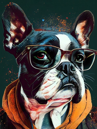 Picture of HIPSTER DOG ANIMAL ART