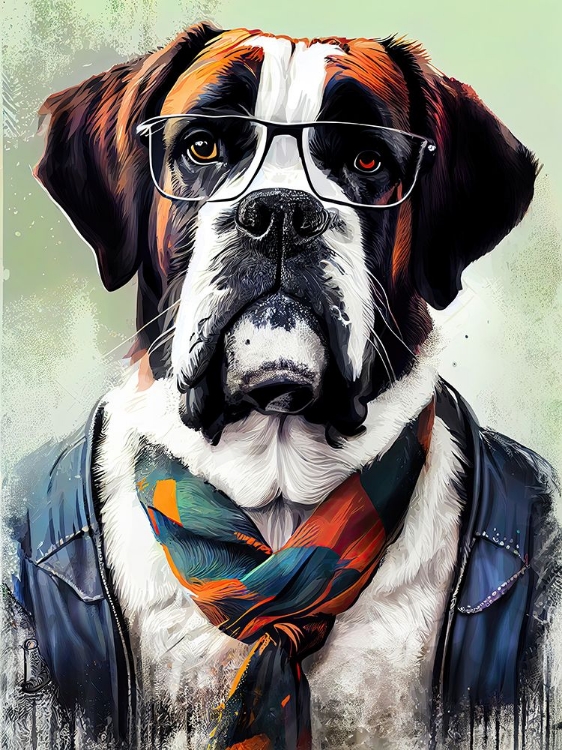 Picture of HIPSTER DOG ANIMAL ART