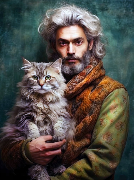 Picture of MAN WITH A CAT