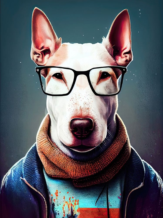 Picture of HIPSTER DOG ANIMAL ART