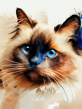 Picture of CAT WATERCOLOR PAINTING ANIMAL