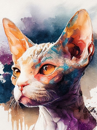 Picture of CAT WATERCOLOR PAINTING ANIMAL