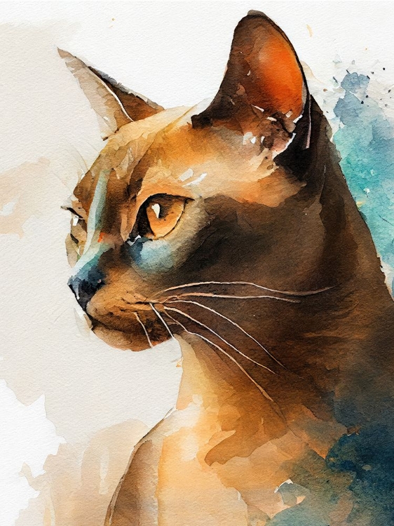 Picture of CAT WATERCOLOR PAINTING ANIMAL