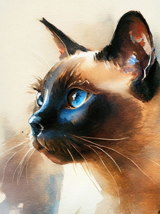 Picture of CAT WATERCOLOR PAINTING ANIMAL