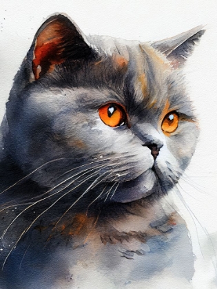 Picture of CAT WATERCOLOR PAINTING ANIMAL