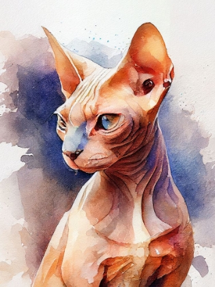Picture of CAT WATERCOLOR PAINTING ANIMAL