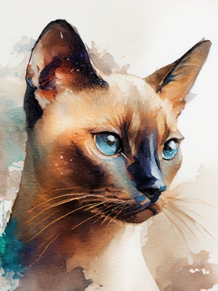 Picture of CAT WATERCOLOR PAINTING ANIMAL