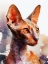 Picture of CAT WATERCOLOR PAINTING ANIMAL