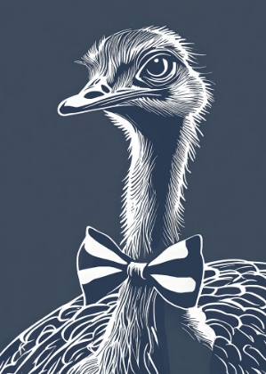 Picture of OSTRICH WITH BOW TIE