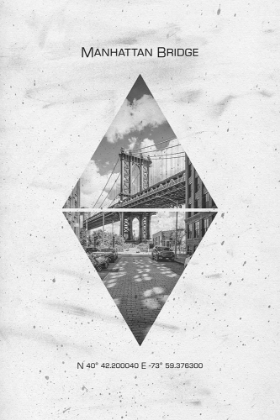 Picture of COORDINATES NEW YORK CITY MANHATTAN BRIDGE