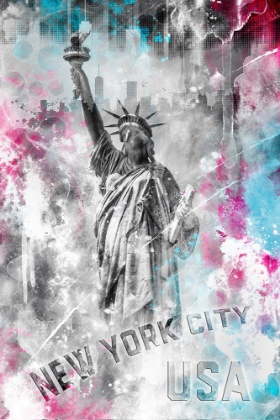 Picture of POP ART STATUE OF LIBERTY - SPLASHES