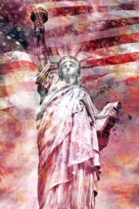 Picture of MODERN ART STATUE OF LIBERTY - RED