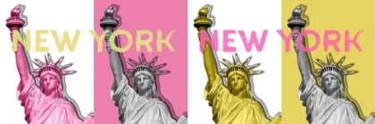 Picture of POP ART STATUE OF LIBERTY | PINK A YELLOW