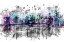 Picture of MODERN ART NEW YORK CITY SKYLINE | SPLASHES