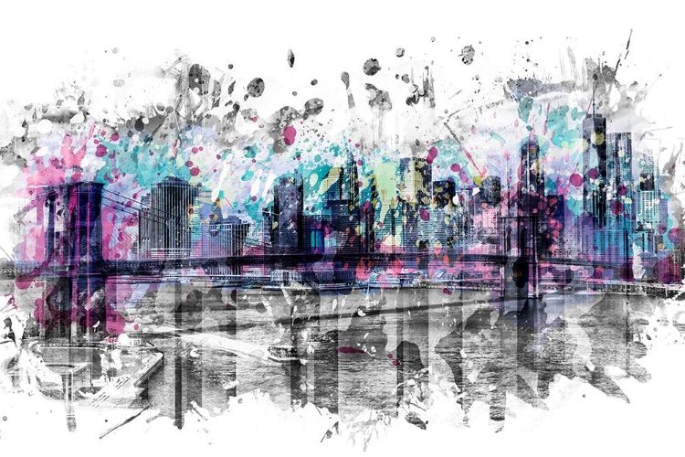 Picture of MODERN ART NEW YORK CITY SKYLINE | SPLASHES