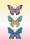 Picture of COLORFUL FLORAL BUTTERFLIES I