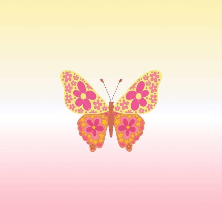 Picture of COLORFUL FLORAL BUTTERFLY