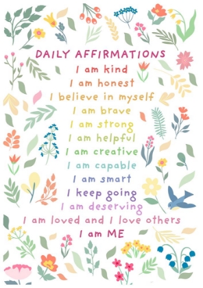 Picture of DAILY AFFIRMATIONS CHILDRENS CALMING CORNER PRINT
