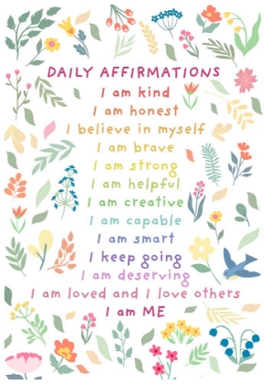 Picture of DAILY AFFIRMATIONS CHILDRENS CALMING CORNER PRINT