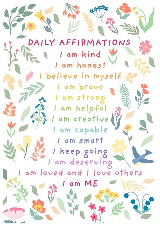 Picture of DAILY AFFIRMATIONS CHILDRENS CALMING CORNER PRINT