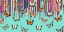 Picture of BUTTERFLIES STRIPES