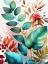 Picture of WATERCOLOR LEAVES NATURE FLORAL 5
