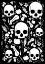 Picture of BLACK AND WHITE AUTUMN SKULLS