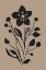 Picture of BLACK FLOWER MODERN BOTANICAL SILHOUETTE