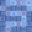 Picture of GRANNY SQUARES BLANKET IN BLUE