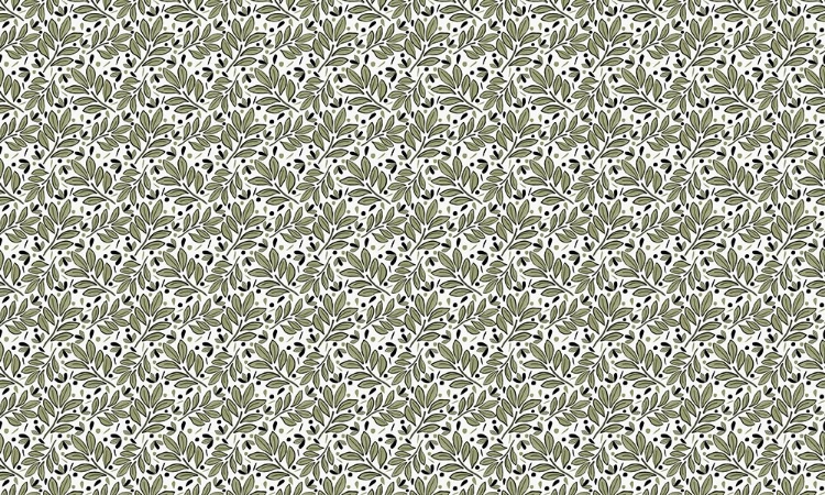 Picture of LUSHY LEAVES OLIVE GREEN ON OLIVE