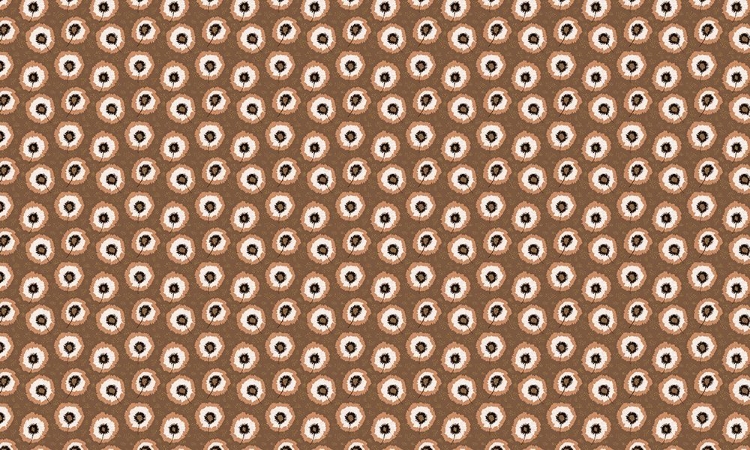 Picture of POLKA DOT FLOWER FRINGES MOCHA GOLD