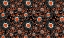 Picture of COOL FLORALS ORANGE ON BLACK